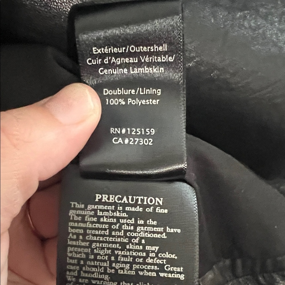 Mackage Black Leather Asymmetrical Moto Jacket - Picture 12 of 12